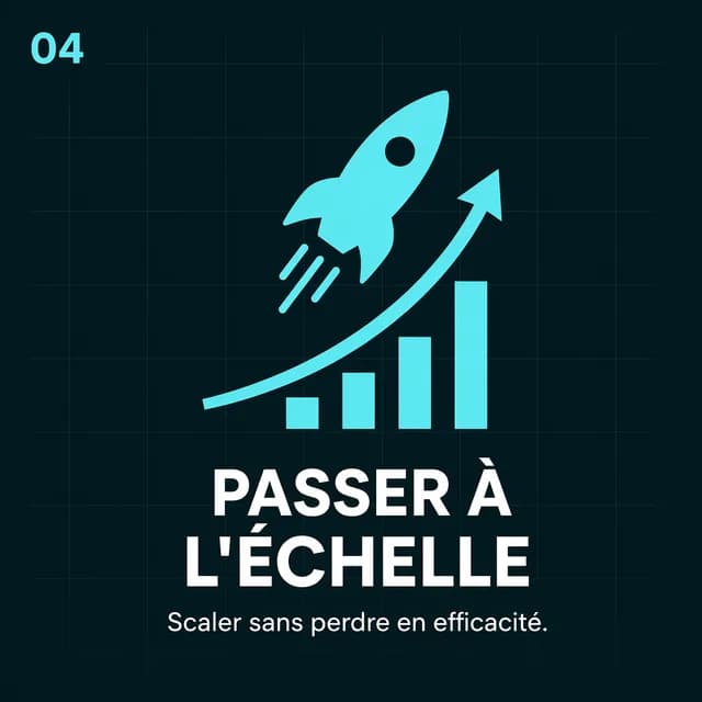 Étape RTAS 04 Passer à l'échelle : augmenter le budget une fois structure et efficacité validées.