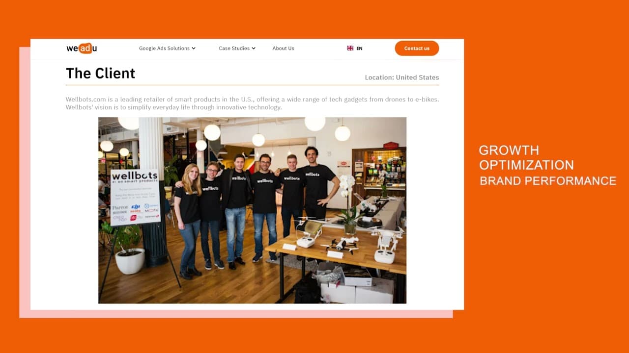 Wellbots's Google Ads success story with WeAdU